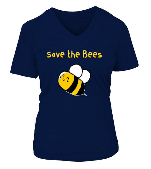 Save the Bees Organic Shirt V-neck T-Shirt Woman