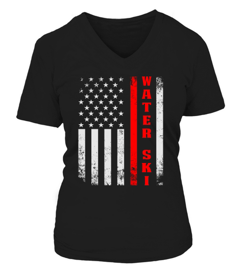Water Ski V-neck T-Shirt Woman