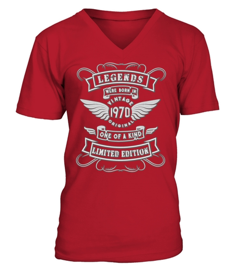 50th Birthday Gift - Vintage 1970 V-Neck T-shirt