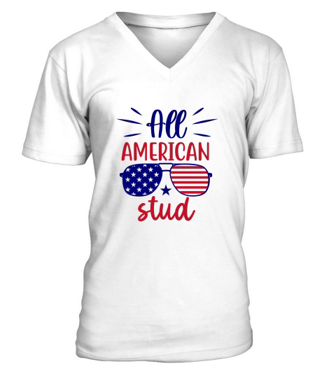 All american stud V-Neck T-shirt