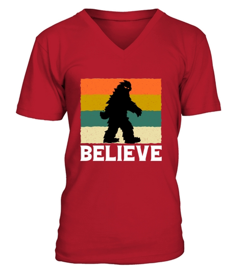 Bigfoot believe V-Neck T-shirt