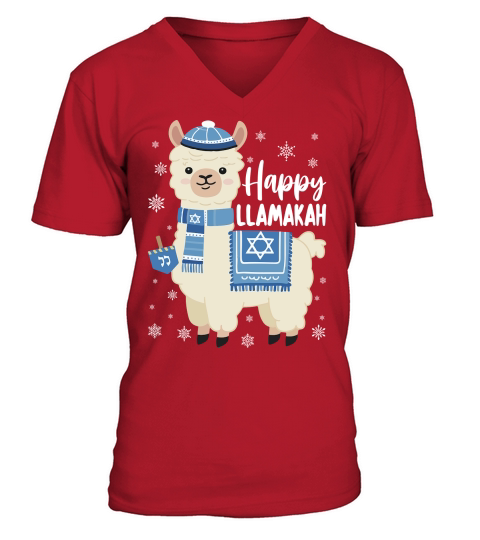 happy llamakah V-Neck T-shirt