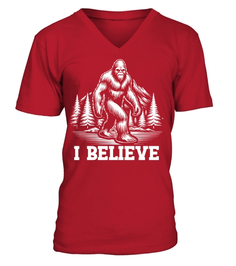 I Believe Bigfoot V-Neck T-shirt