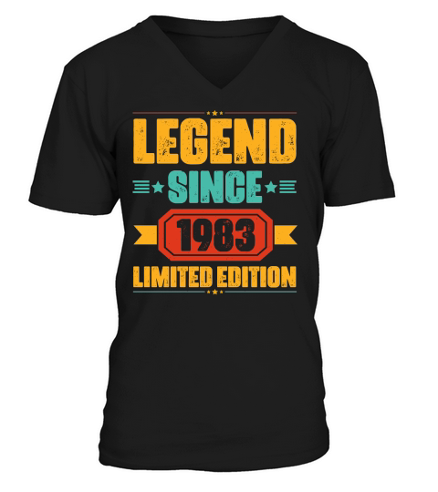 Legend Since 1983 Limited Edition Birthday (1) V-Neck T-shirt