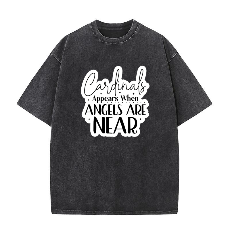 Cardinals Appears When Angels Are Near Washed T-Shirt