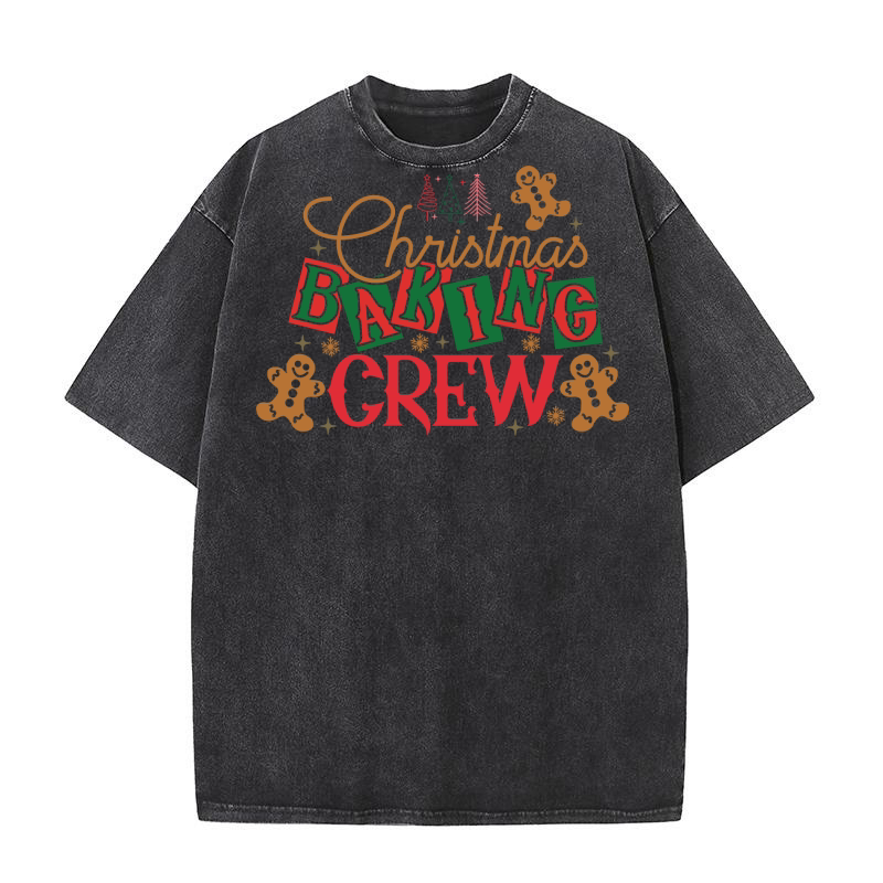 Christmas Baking Crew 3 Washed T-Shirt