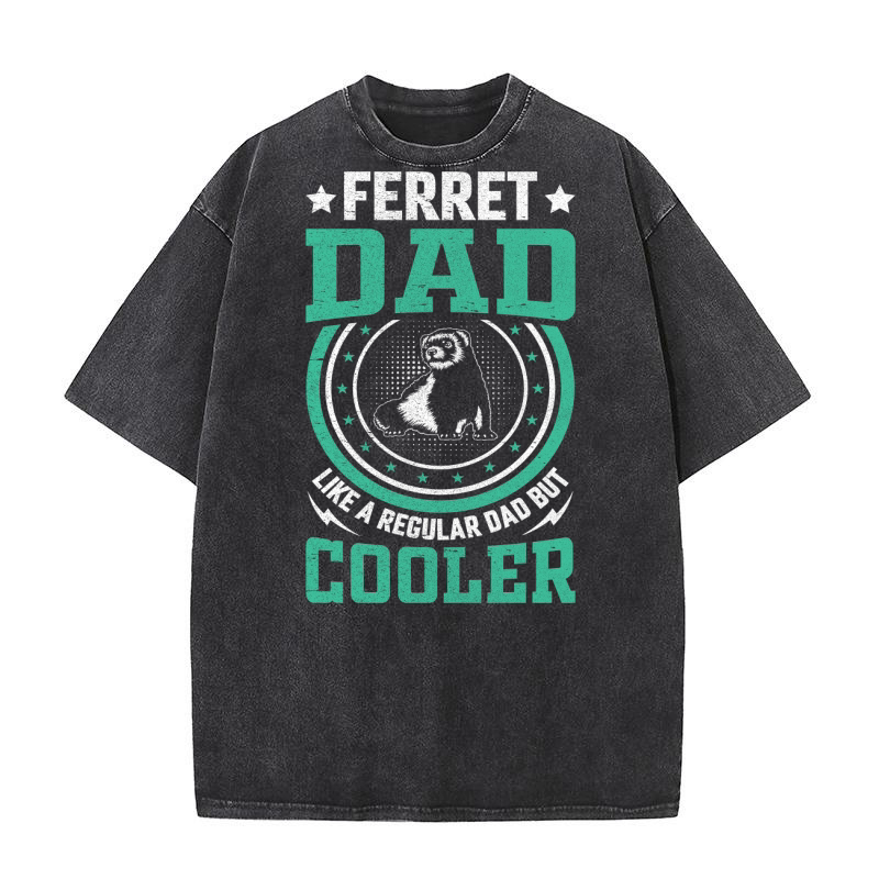 Ferret dad like a regular dad but cooler (10) Washed T-Shirt