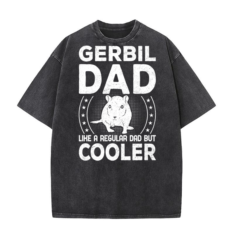 Gerbil dad like a regular dad but cooler (3) Washed T-Shirt