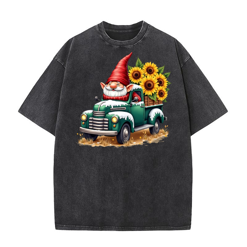 Gnome Sublimation Clipart 10 04 Washed T-Shirt