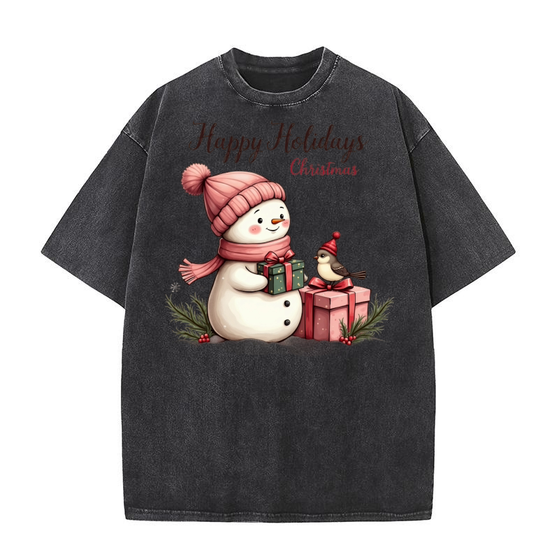 Happy holidays christmas 4 03 Washed T-Shirt