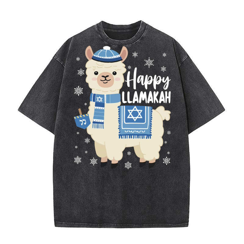 happy llamakah Washed T-Shirt