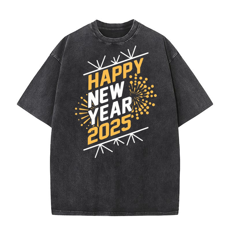 Happy New Year 2025  20 Washed T-Shirt