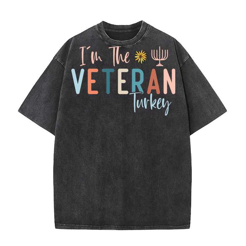 Im The Veteran Turkey Washed T-Shirt