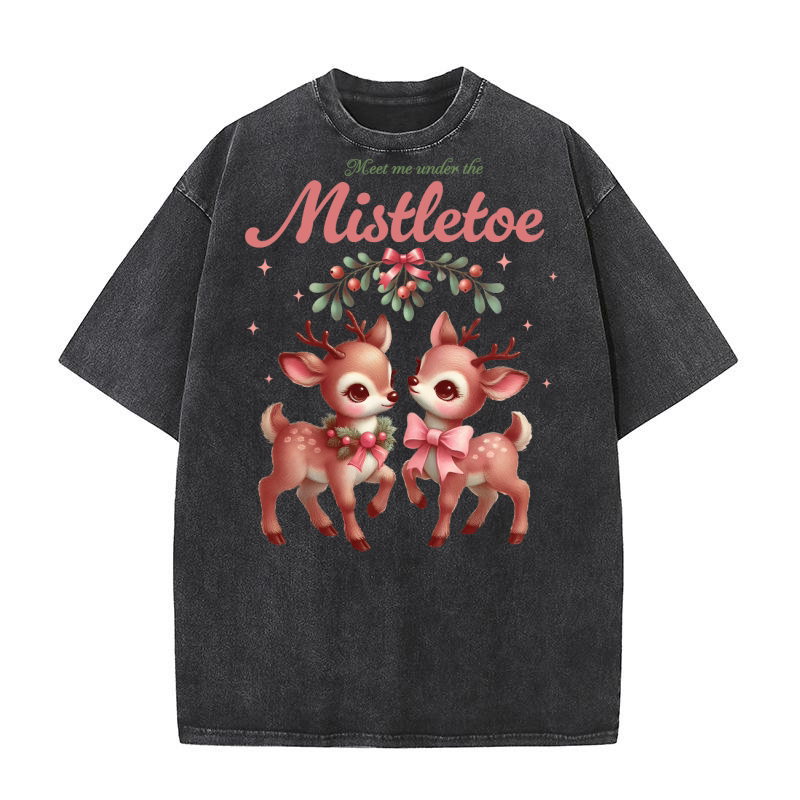 Meet me under the Mistletoe Washed T-Shirt