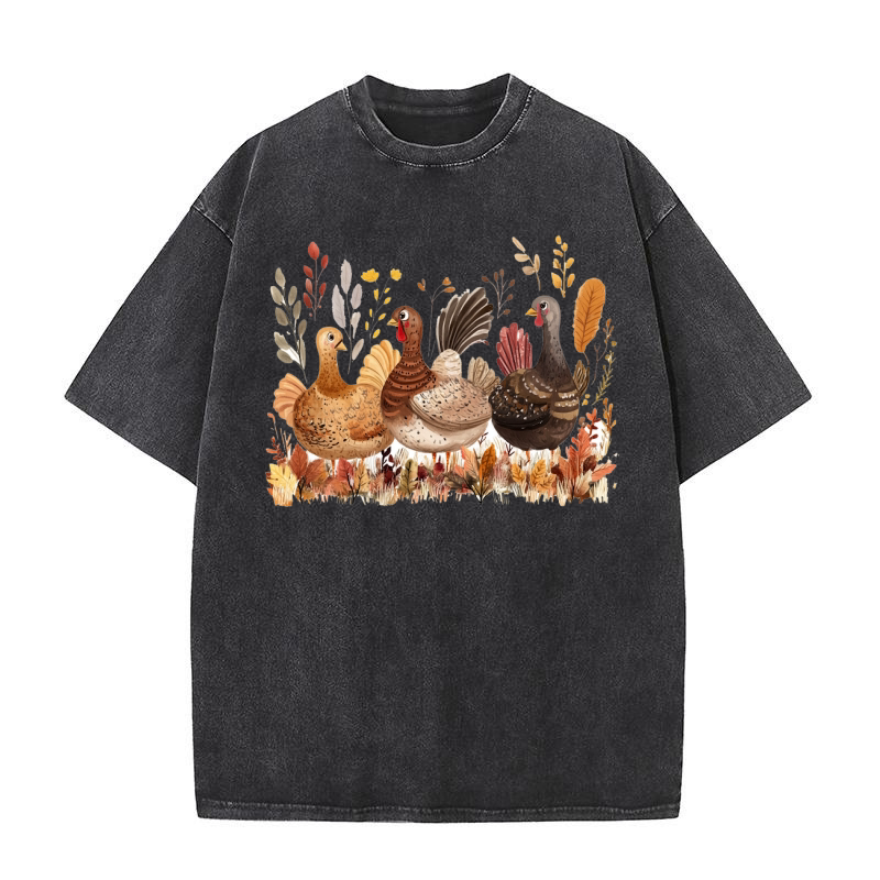 Thanksgiving Funny Turkey 20 Washed T-Shirt