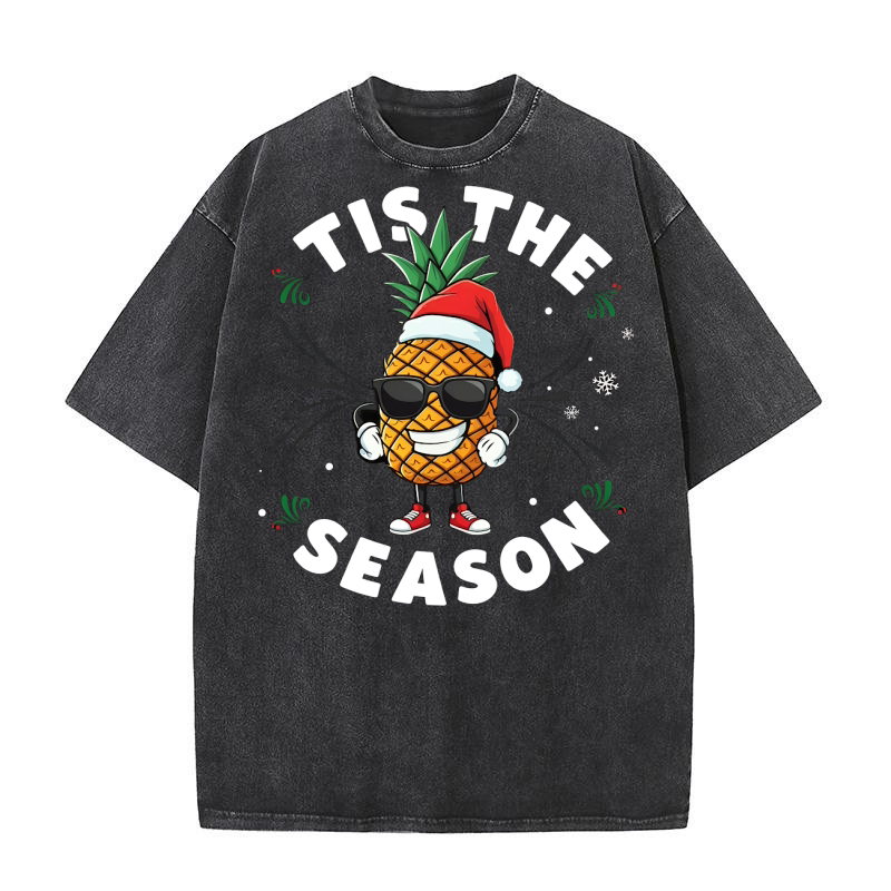 Tis The Season Pineapple 02 Washed T-Shirt