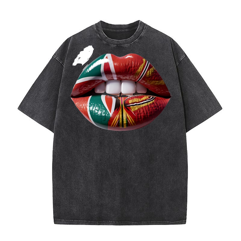 Womens Honey Glazed Lips 37 Washed T-Shirt