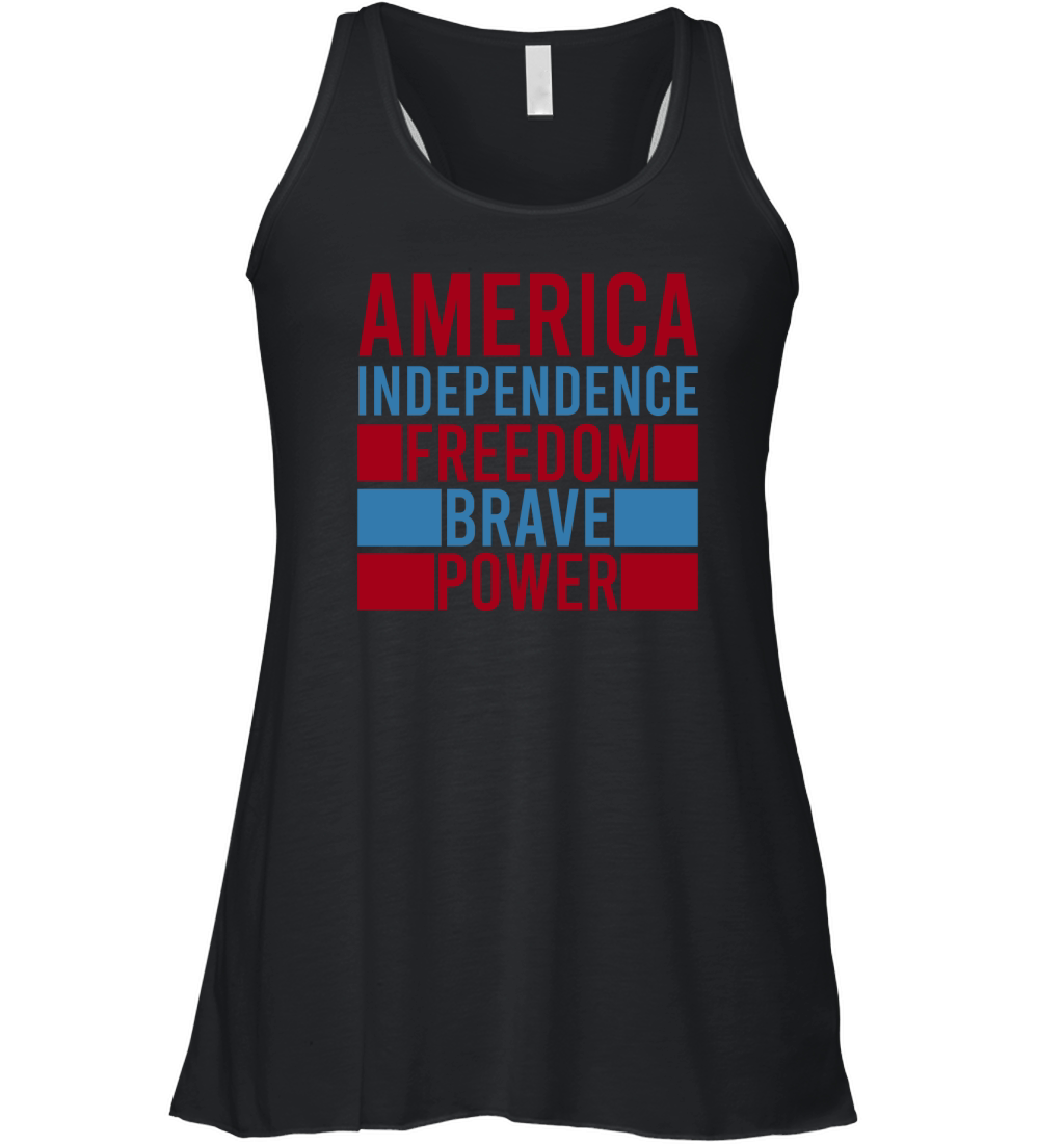 America Independence Freedom Brave power Women's Flowy Tank Top