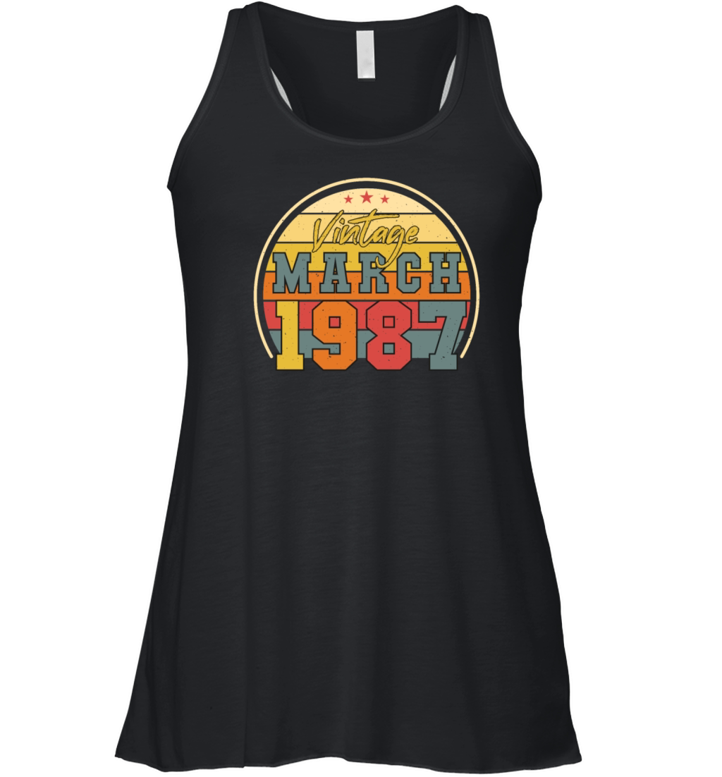 Born March 1987 Vintage Women's Flowy Tank Top