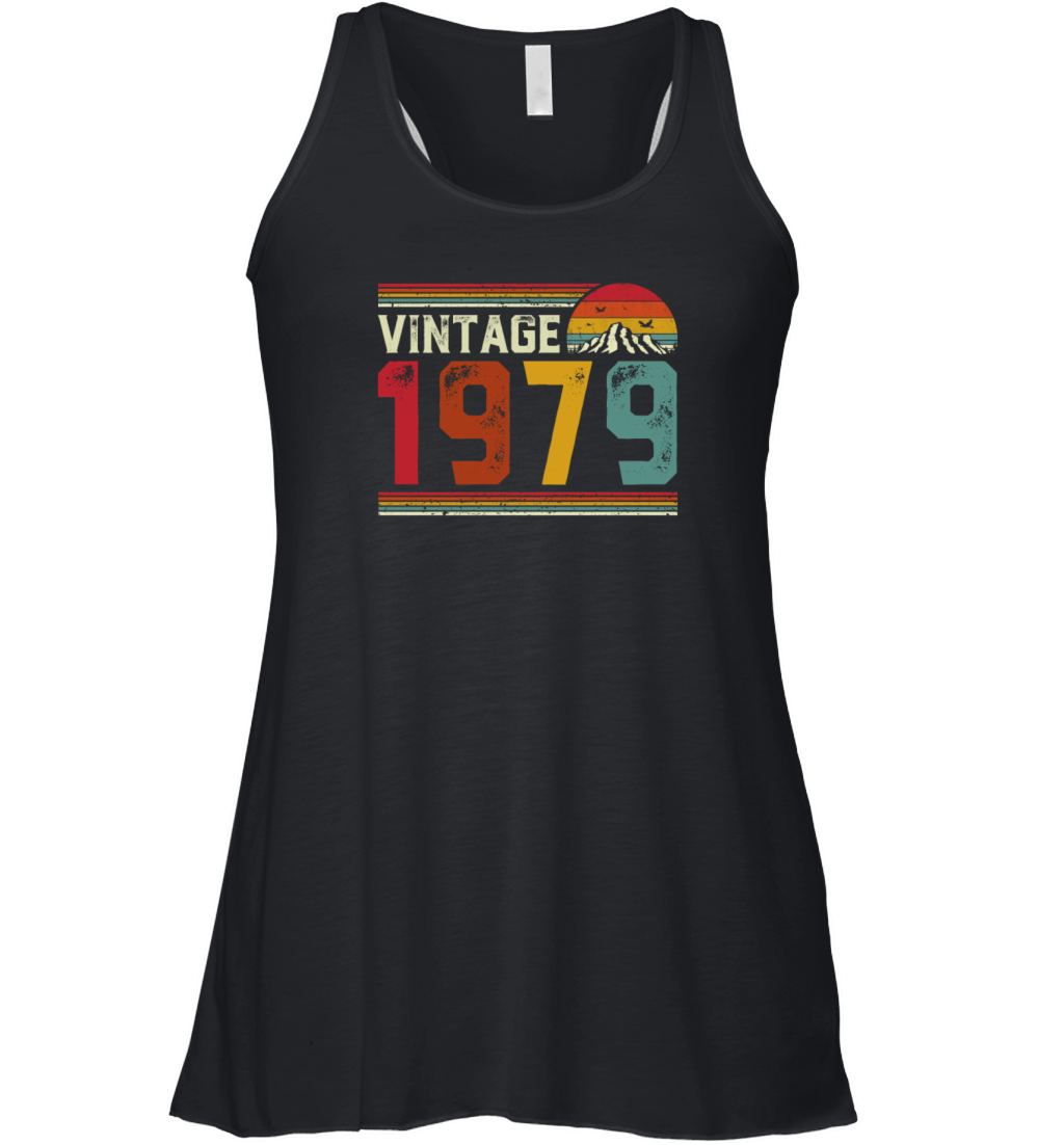 Vintage 1979 42 Years Old 42nd Birthday Gift Women's Flowy Tank Top
