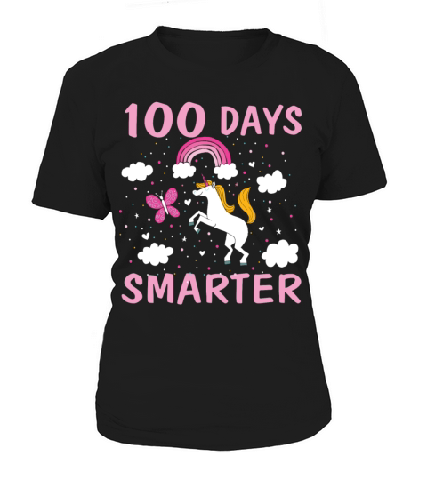 100 Days Smarter Unicorn 100 Days of School T Sh Women's T-Shirt
