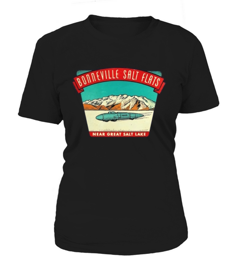 Bonneville Salt Flats Utah Vintage Travel Decal Triblend CHRISTMAS UGLY SWEATER Women's T-Shirt