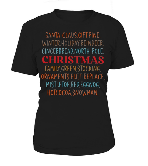 Christmas Words 4 Women's T-Shirt