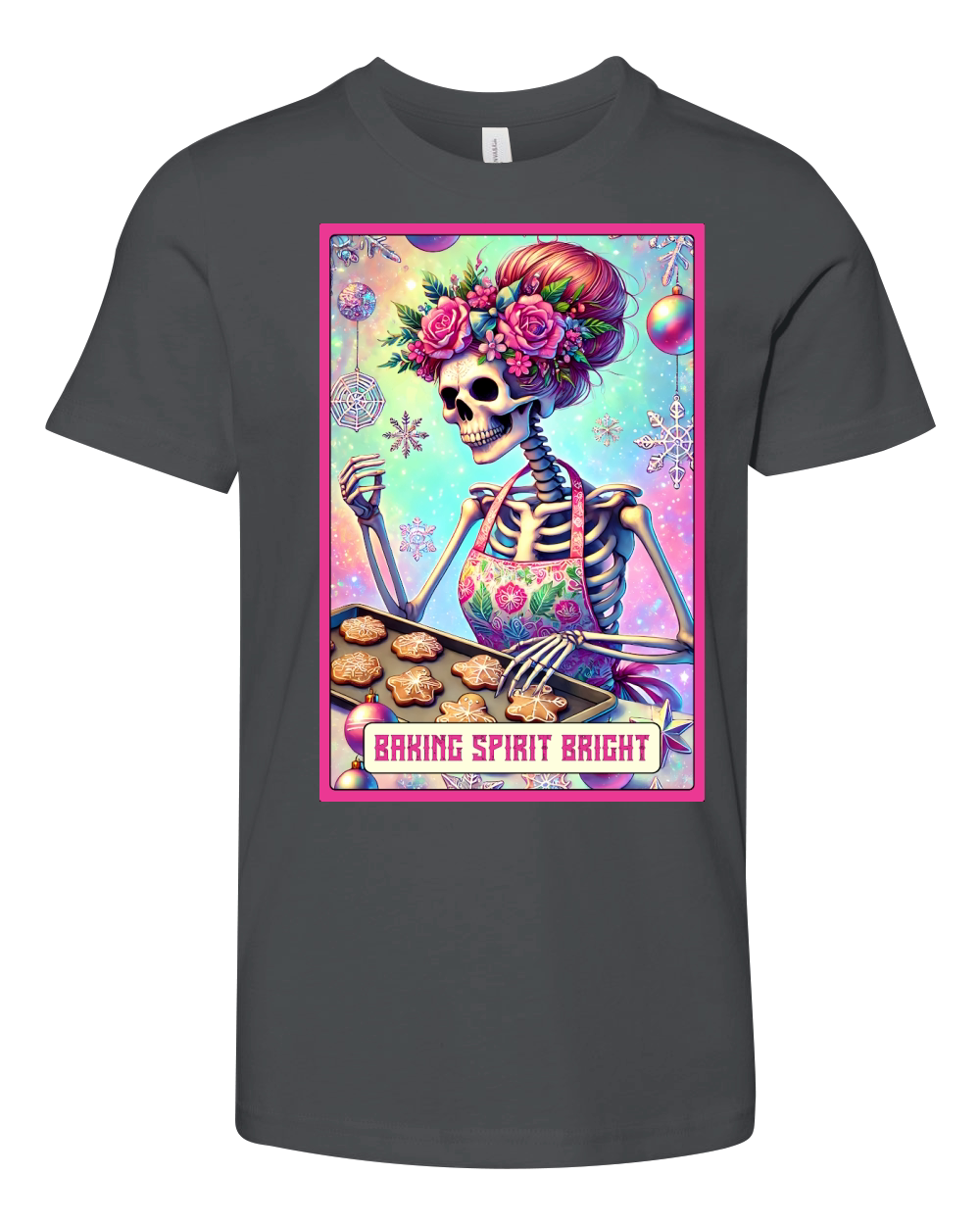Baking Spirit Bright Skeleton Taro Card Youth Unisex Jersey Tee