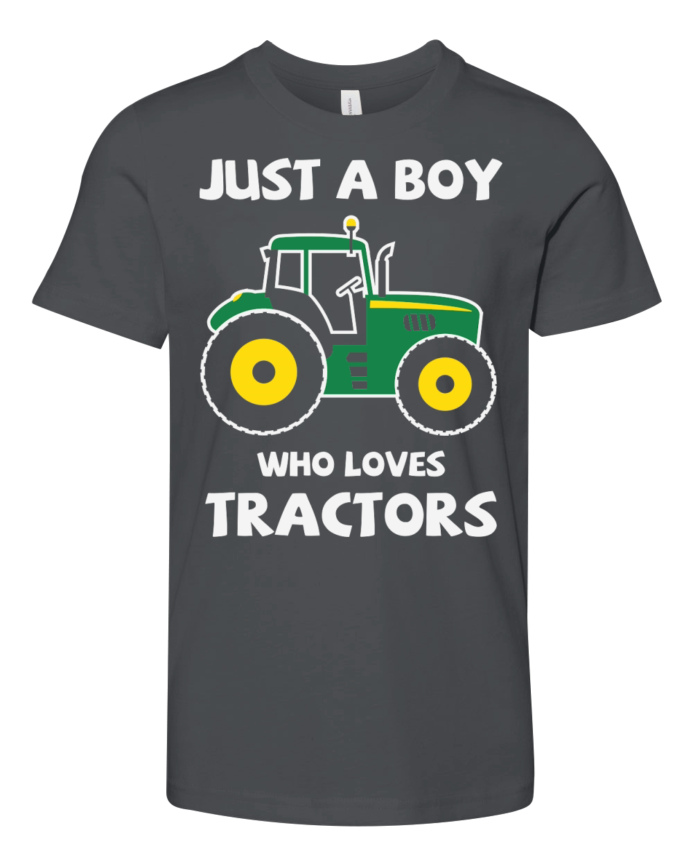Birthday just a boy who loves tractors Youth Unisex Jersey Tee