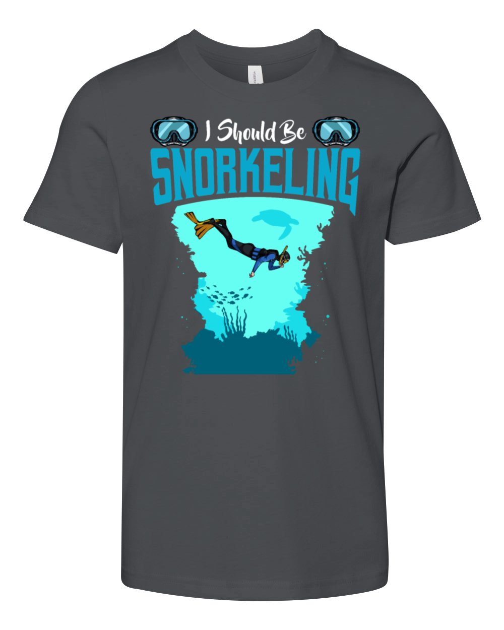 I Should Be Snorkeling Funny Sayings Snorkel Diver Youth Unisex Jersey Tee
