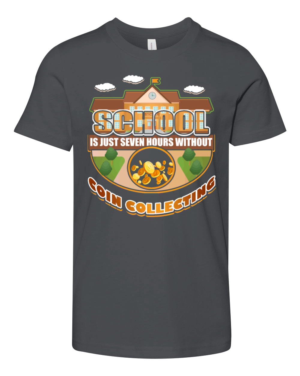 School Coin Collecting Youth Unisex Jersey Tee