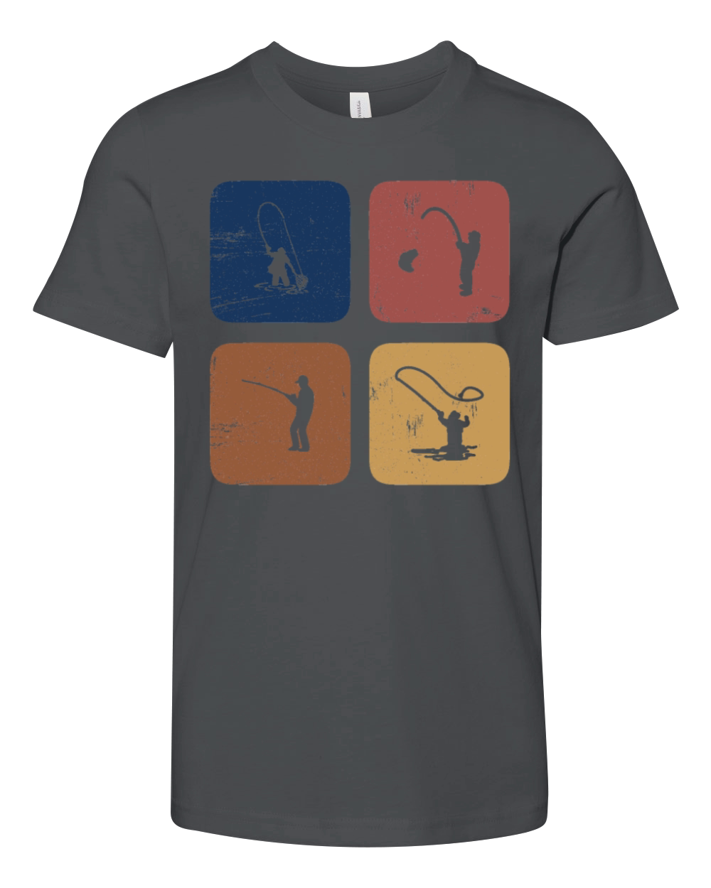 Vintage Fishing, Fishermen and Fisherman Gift Youth Unisex Jersey Tee