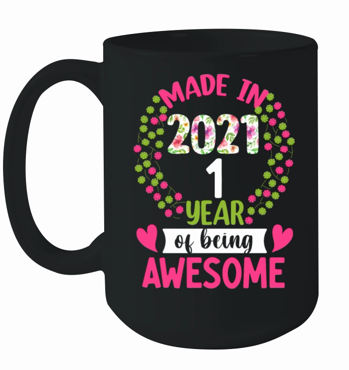 1 Year Old 1st Birthday 2021 Daughter Girls Birthd Ceramic Mug