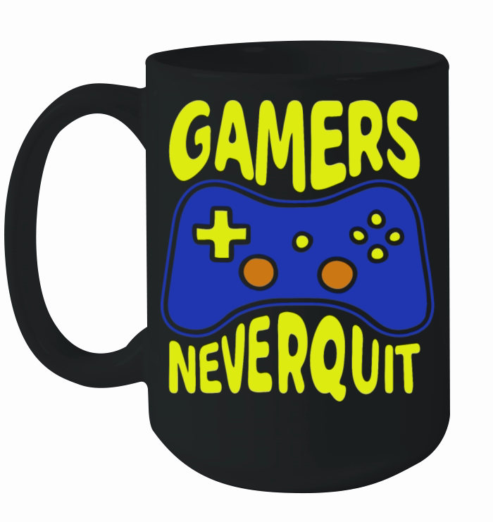 Gamers Never Quit Gamer Quote Ceramic Mug
