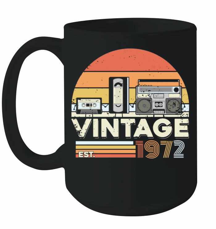 Vintage 1972 50th Birthday Fiftieth Gift Ceramic Mug