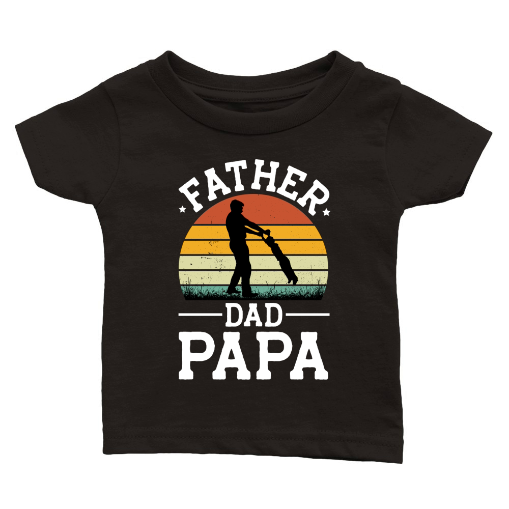 Father Dad Papa  (2) Classic Baby Crewneck T-shirt