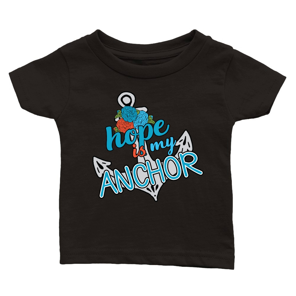 Hope is My Anchor Floral Classic Baby Crewneck T-shirt