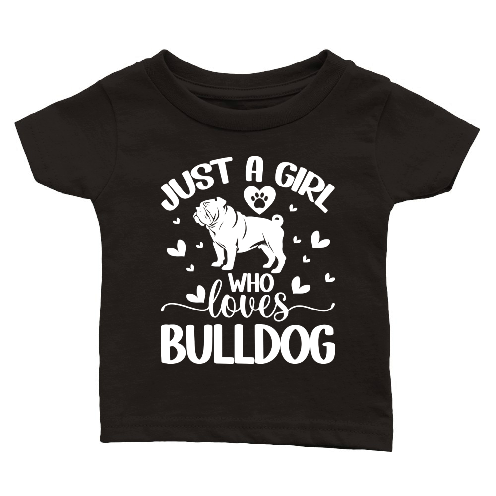 Just a girl who loves bulldog Classic Baby Crewneck T-shirt