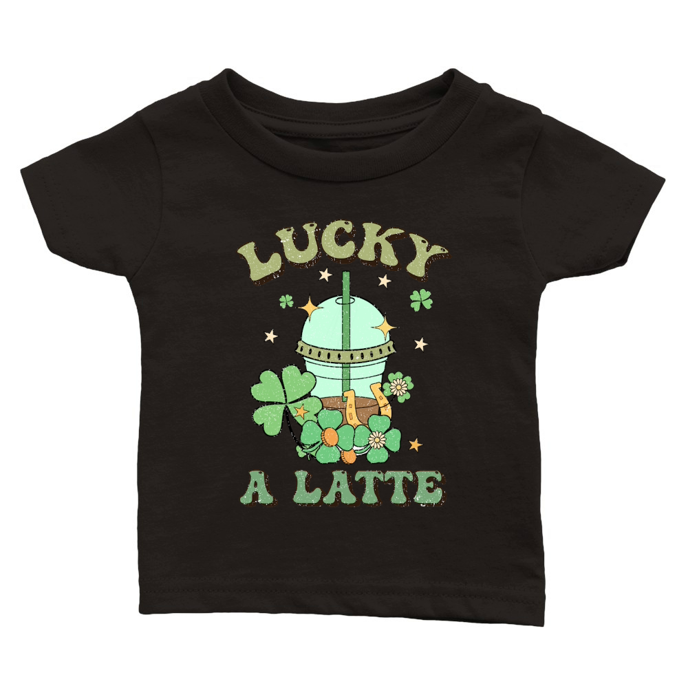 Retro St Patricks Day lucky a atte Classic Baby Crewneck T-shirt