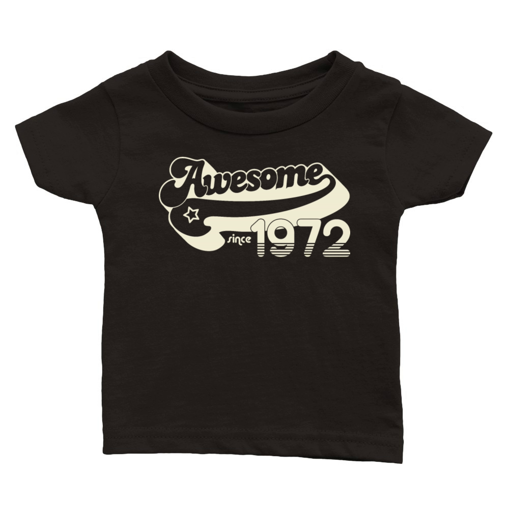 Vintage 1972 - 50 years old - 50th birthday gift Classic Baby Crewneck T-shirt