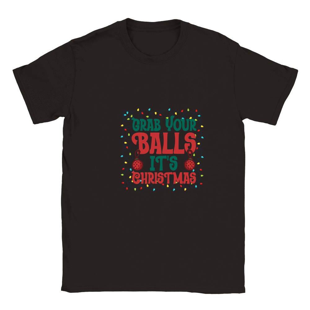 Grab your balls its christmas 3 Classic Kids Crewneck T-shirt