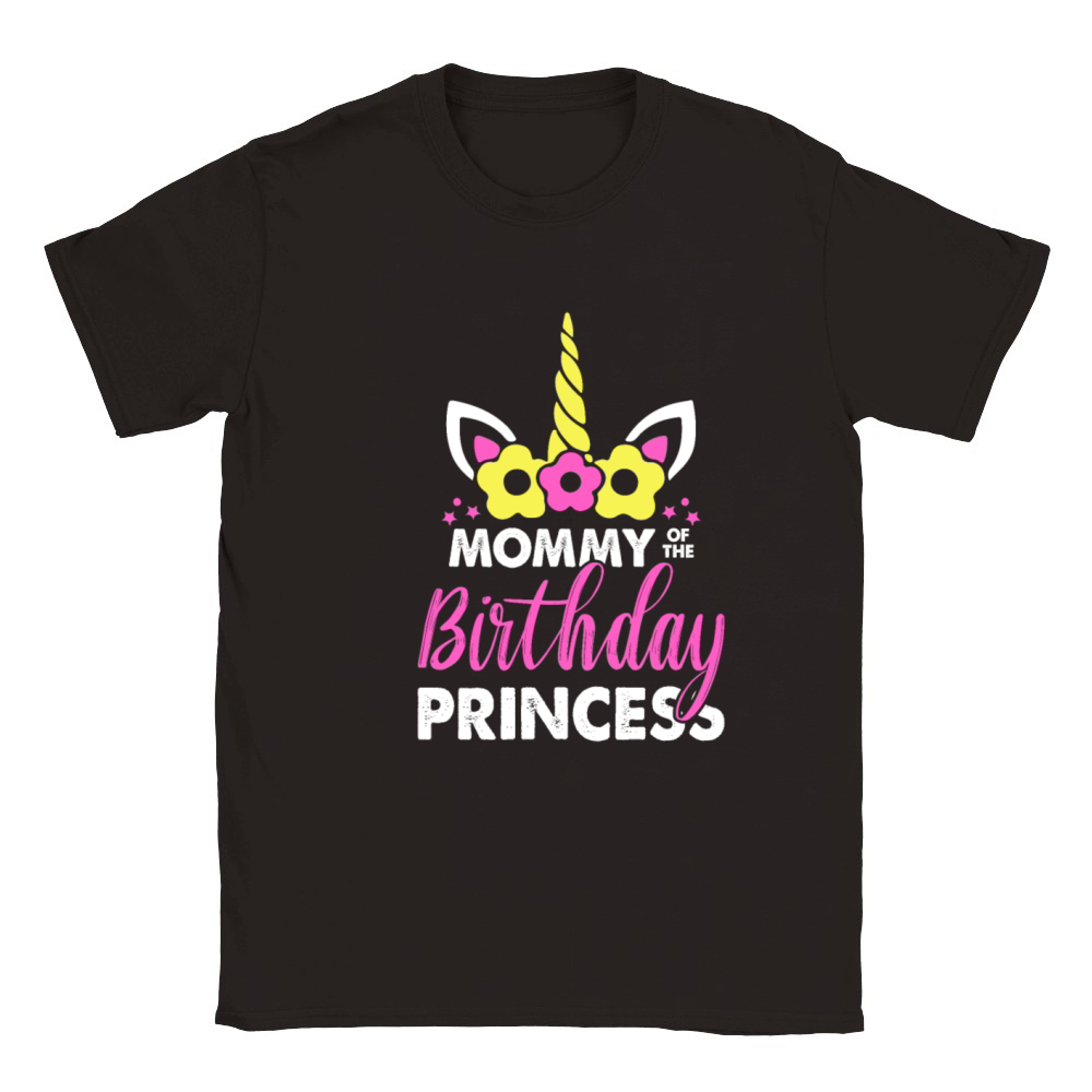 Mommy Of The Birthday Princess Birthday Gift Shirt Classic Kids Crewneck T-shirt