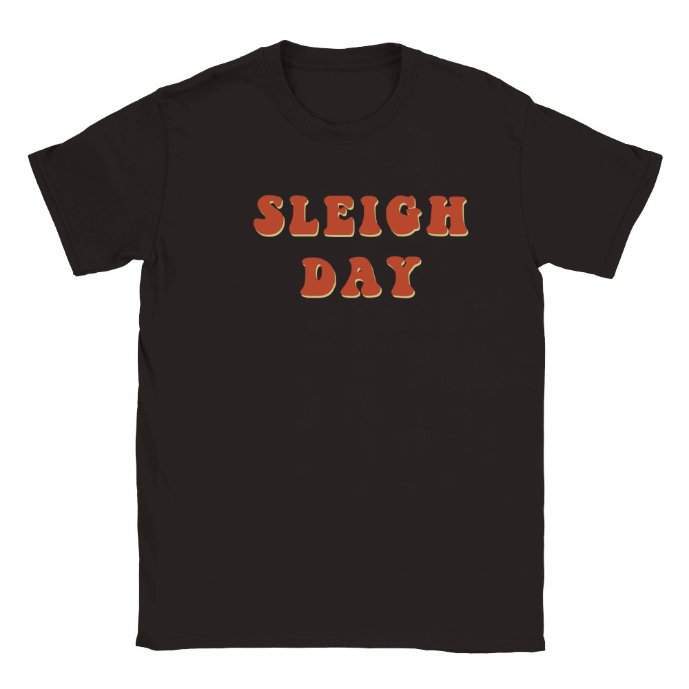 Sleigh Day Retro Red Classic Kids Crewneck T-shirt