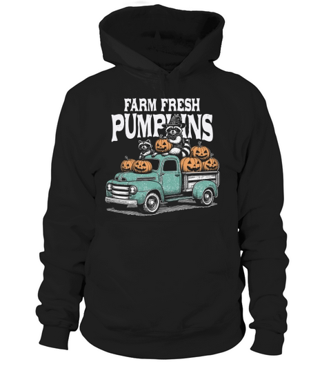 Farm fresh pumpkins Raccoon D Color Hoodie Unisex