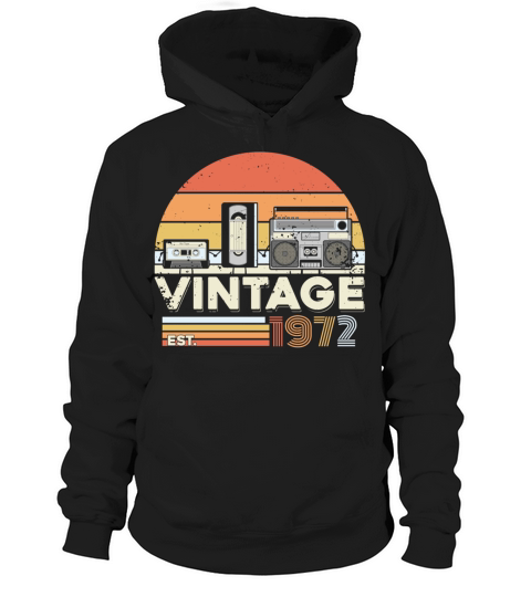 Vintage 1972 50th Birthday Fiftieth Gift Hoodie Unisex