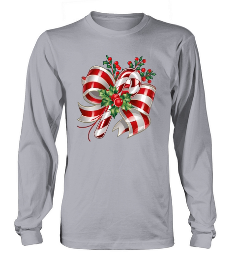 Candy Cane Merry Christmas Long sleeved Unisex