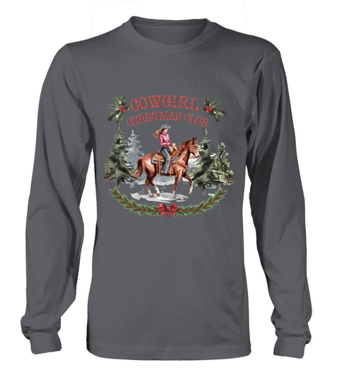Cowgirl Christmas Club Vintage Christmas Long sleeved Unisex