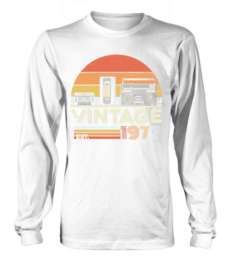 Vintage 1972 50th Birthday Fiftieth Gift Long sleeved Unisex