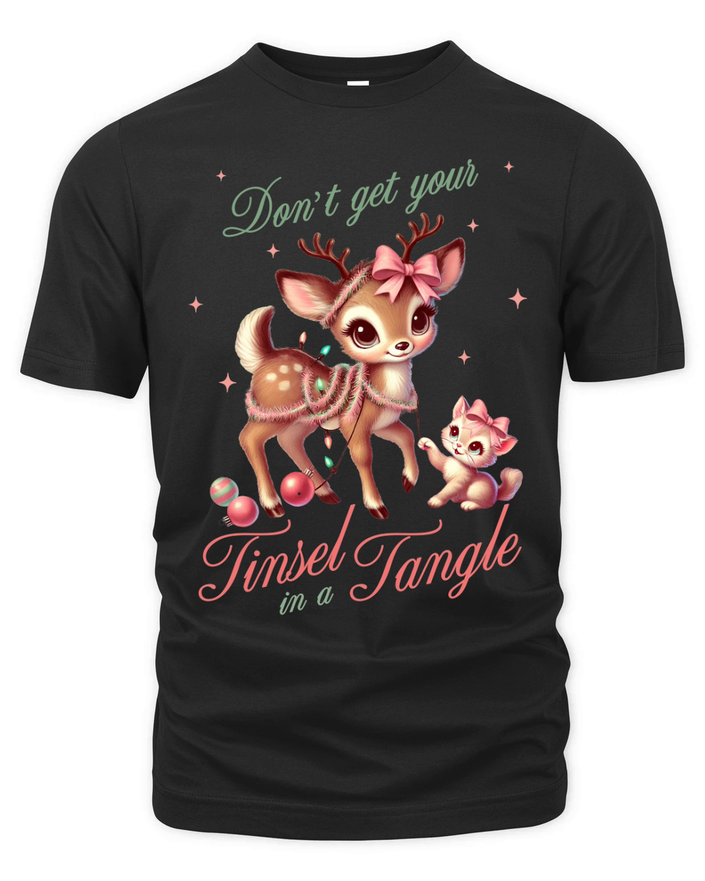 Dont Get Your Tinsel in a Tangle Organic Unisex T-shirt