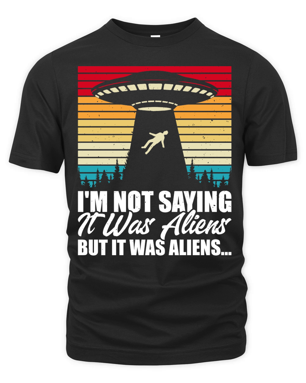 Funny Vintage UFO Alien Organic Unisex T-shirt